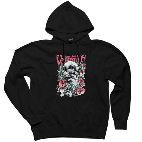 Bullet for My Valentine Skull Roses Siyah Kapşonlu Sweatshirt Hoodie