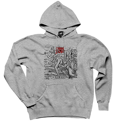 Morbid Angel Laibach Remixes Gri Kapşonlu Sweatshirt Hoodie