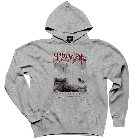 My Dying Bride For Lies i Sire Gri Kapşonlu Sweatshirt Hoodie