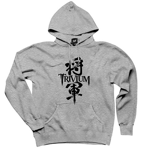 Trivium Shogun Gri Kapşonlu Sweatshirt Hoodie