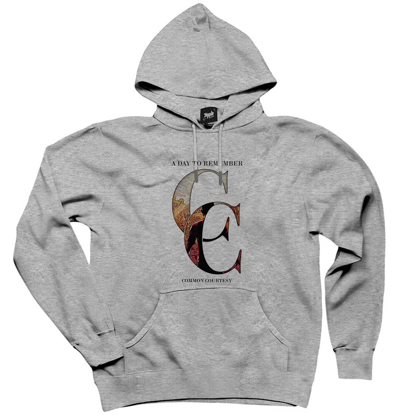 A Day Remember Common Courtesy Gri Kapşonlu Sweatshirt Hoodie
