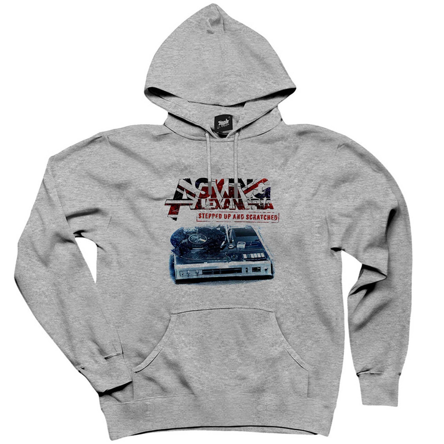 Asking Alexandria Stepped Up And Scratched Gri Kapşonlu Sweatshirt Hoodie
