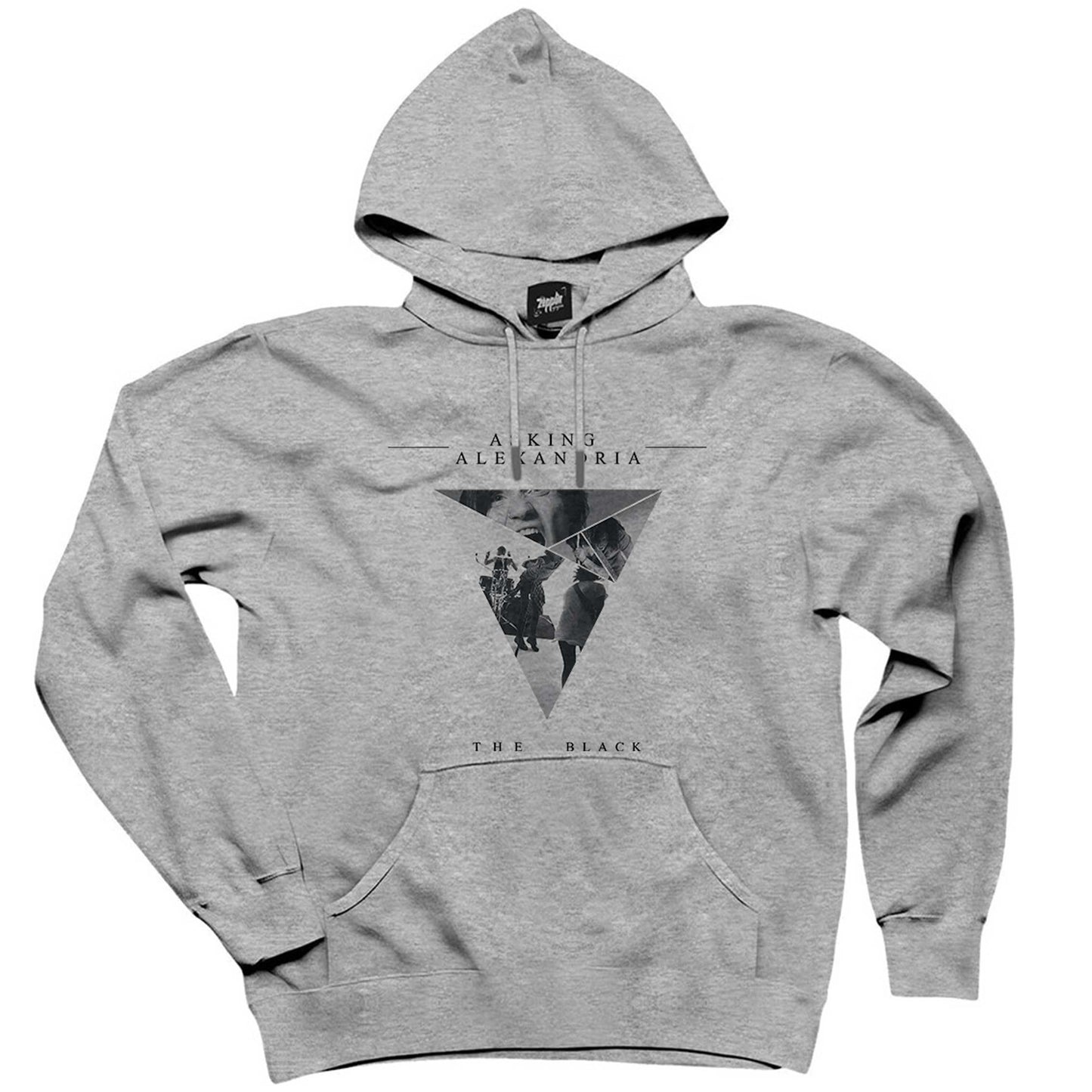 Asking Alexandria The Black 2 Gri Kapşonlu Sweatshirt Hoodie