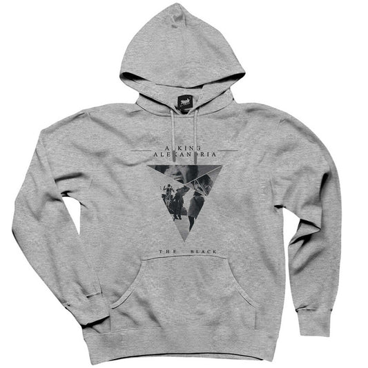 Asking Alexandria The Black 2 Gri Kapşonlu Sweatshirt Hoodie