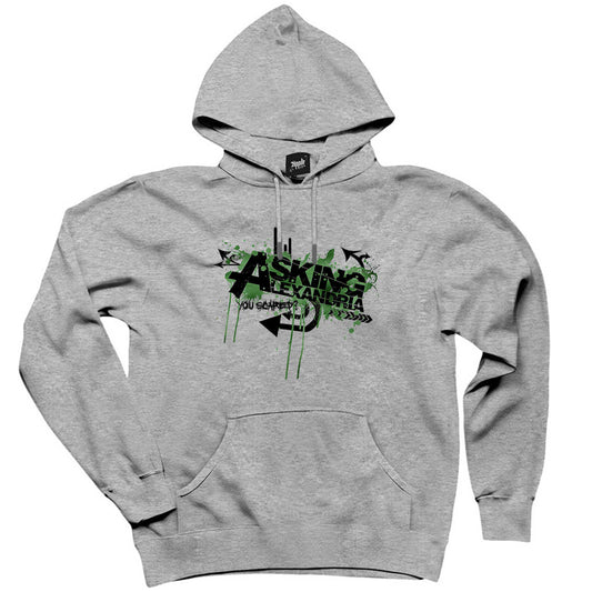 Asking Alexandria You Scared Gri Kapşonlu Sweatshirt Hoodie