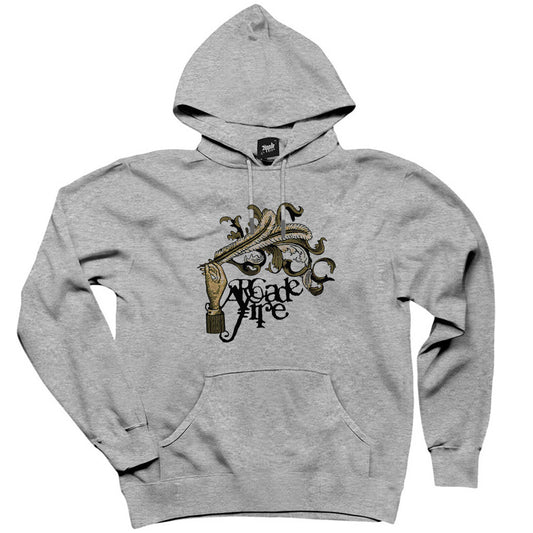 Arcade Fire Funeral Classic Gri Kapşonlu Sweatshirt Hoodie