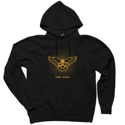 Khabib the Eagle by Sapto Siyah Kapşonlu Sweatshirt Hoodie