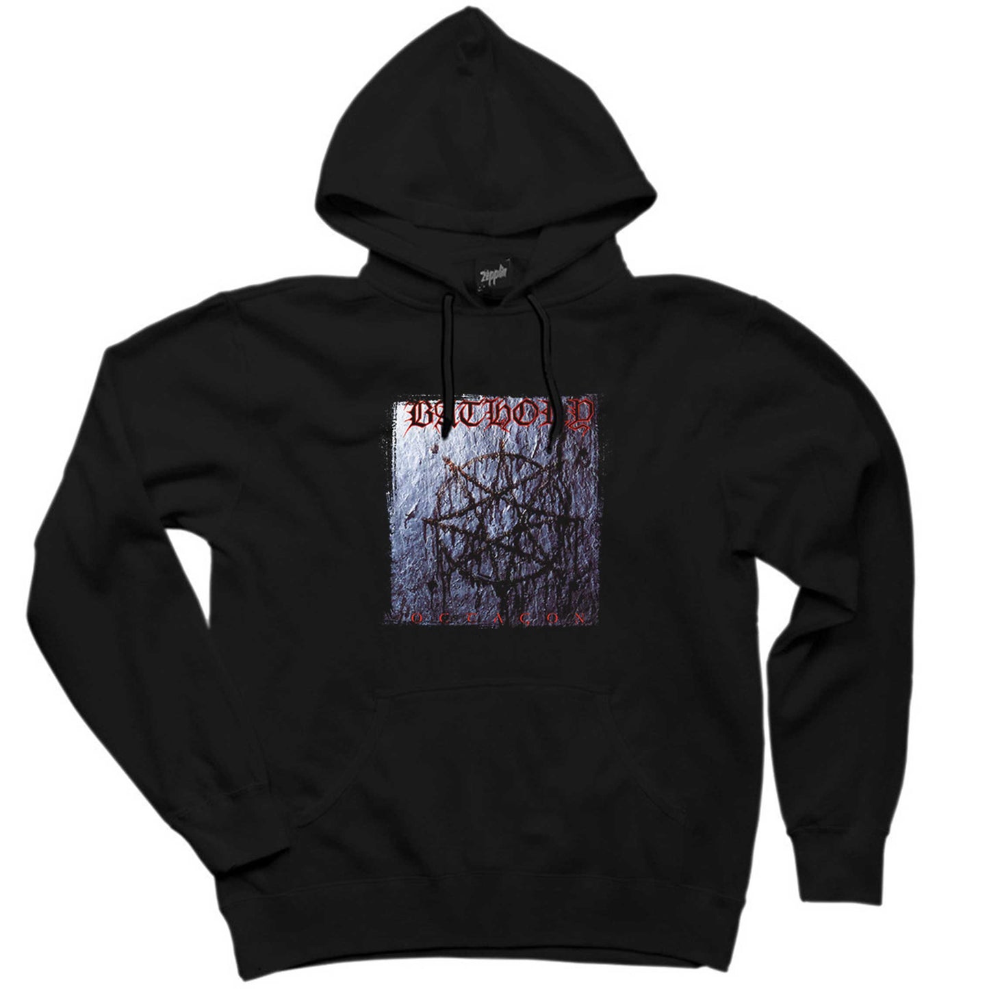 Bathory Octagon Siyah Kapşonlu Sweatshirt Hoodie