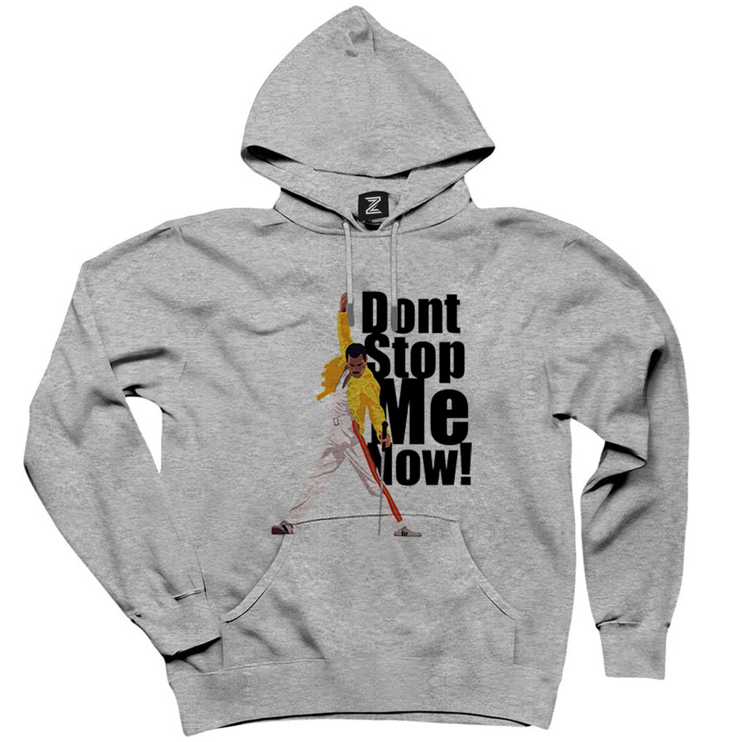 Queen Don't Stop Me Now Gri Kapşonlu Sweatshirt Hoodie