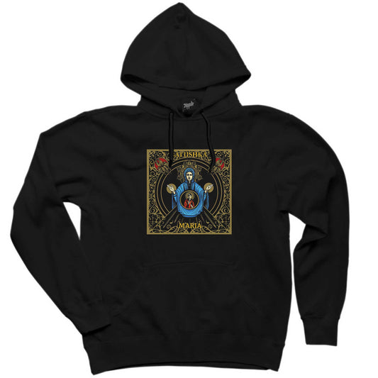 Batushka Raskol Design Siyah Kapşonlu Sweatshirt Hoodie