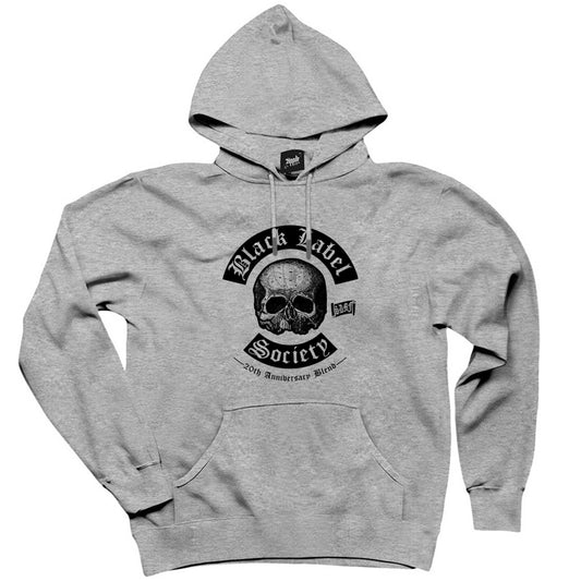 Black Label Society 20 Anniversary for Society Tour Gri Kapşonlu Sweatshirt Hoodie