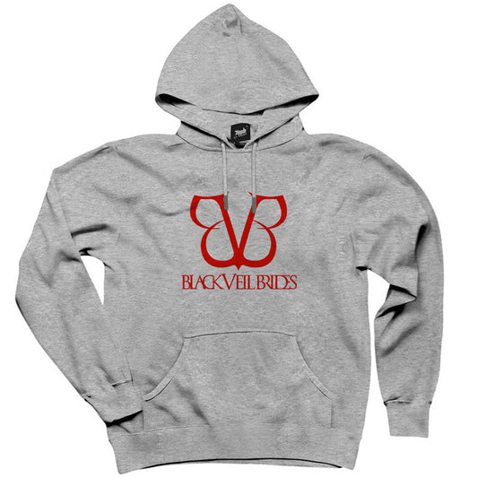 Black Veil Brides Band Logo Gri Kapşonlu Sweatshirt Hoodie