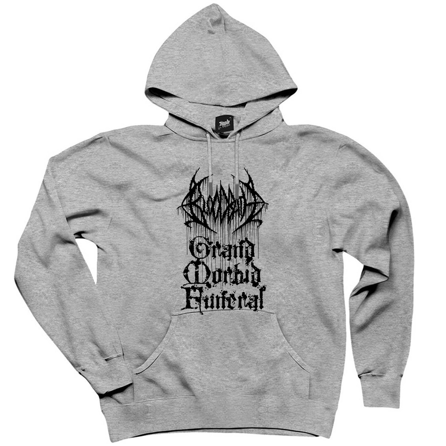Bloodbath Grand Gri Kapşonlu Sweatshirt Hoodie