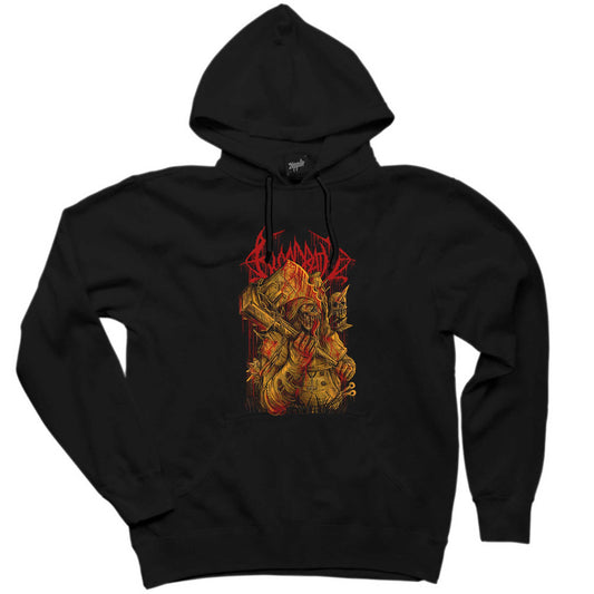 Bloodbath Skull Siyah Kapşonlu Sweatshirt Hoodie