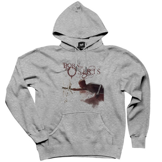 Born of Osiris The Simulation Gri Kapşonlu Sweatshirt Hoodie
