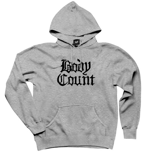 Body Count Merchandise Gri Kapşonlu Sweatshirt Hoodie