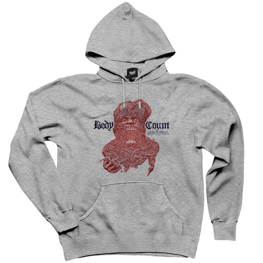 Body Count Carnivore Gri Kapşonlu Sweatshirt Hoodie