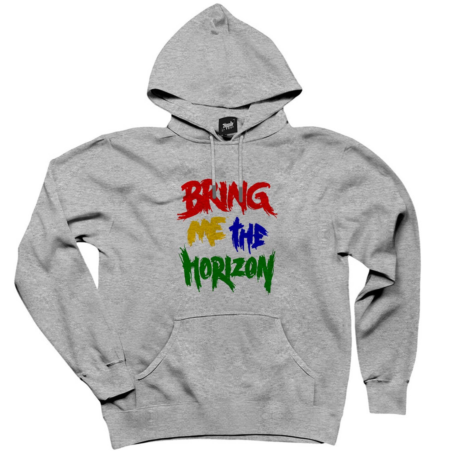 Bring Me The Horizon Rainbow Gri Kapşonlu Sweatshirt Hoodie