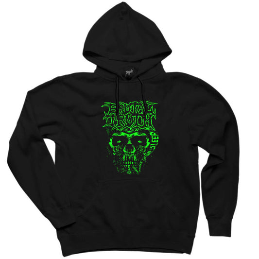 Brutal Truth Graphic Siyah Kapşonlu Sweatshirt Hoodie