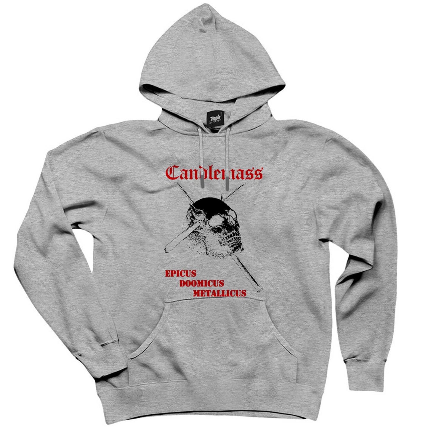 Candlemass Epicus Doomicus Metallicus Gri Kapşonlu Sweatshirt Hoodie