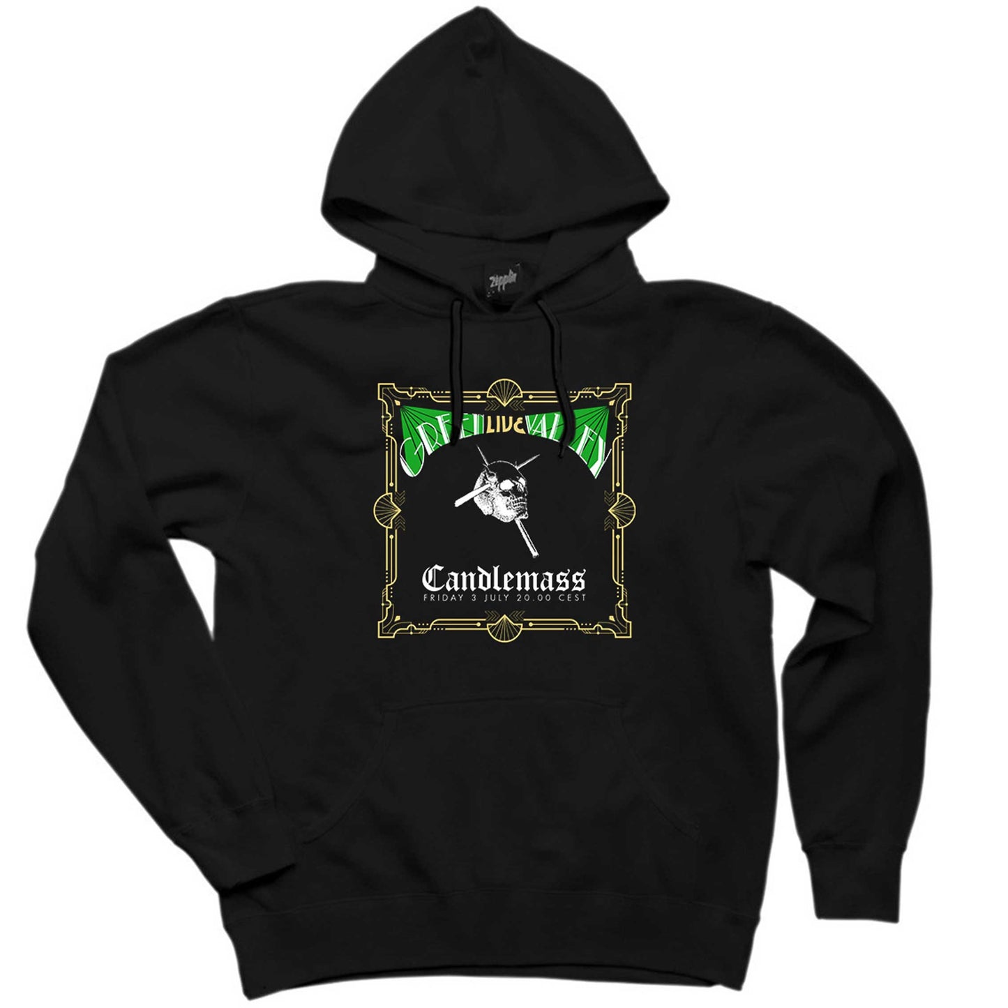 Candlemass Green Valley Siyah Kapşonlu Sweatshirt Hoodie