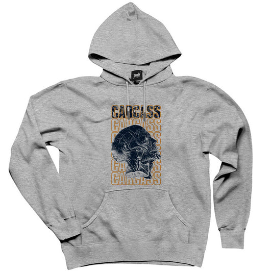 Carcass Human Gri Kapşonlu Sweatshirt Hoodie