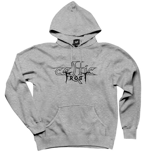 Celtic Frost Logo Gri Kapşonlu Sweatshirt Hoodie