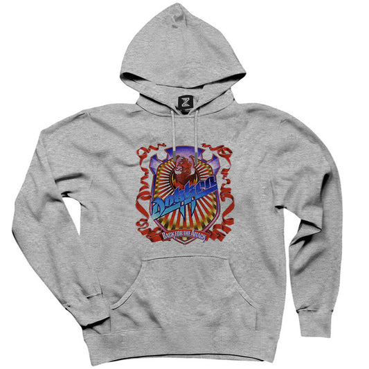 Dokken Back for the Attack Gri Kapşonlu Sweatshirt Hoodie