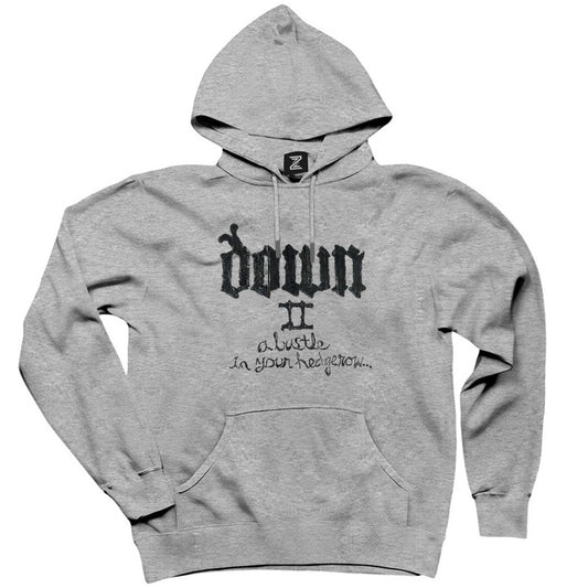 Down ii A Bustle İn Your Hedgerow Gri Kapşonlu Sweatshirt Hoodie