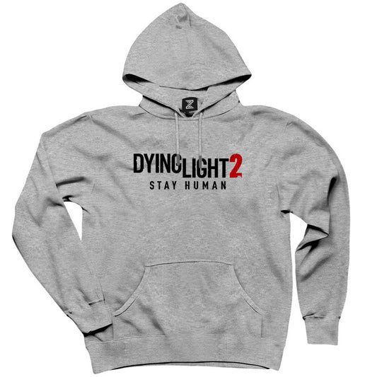 Dying Light 2 Logo Gri Kapşonlu Sweatshirt Hoodie