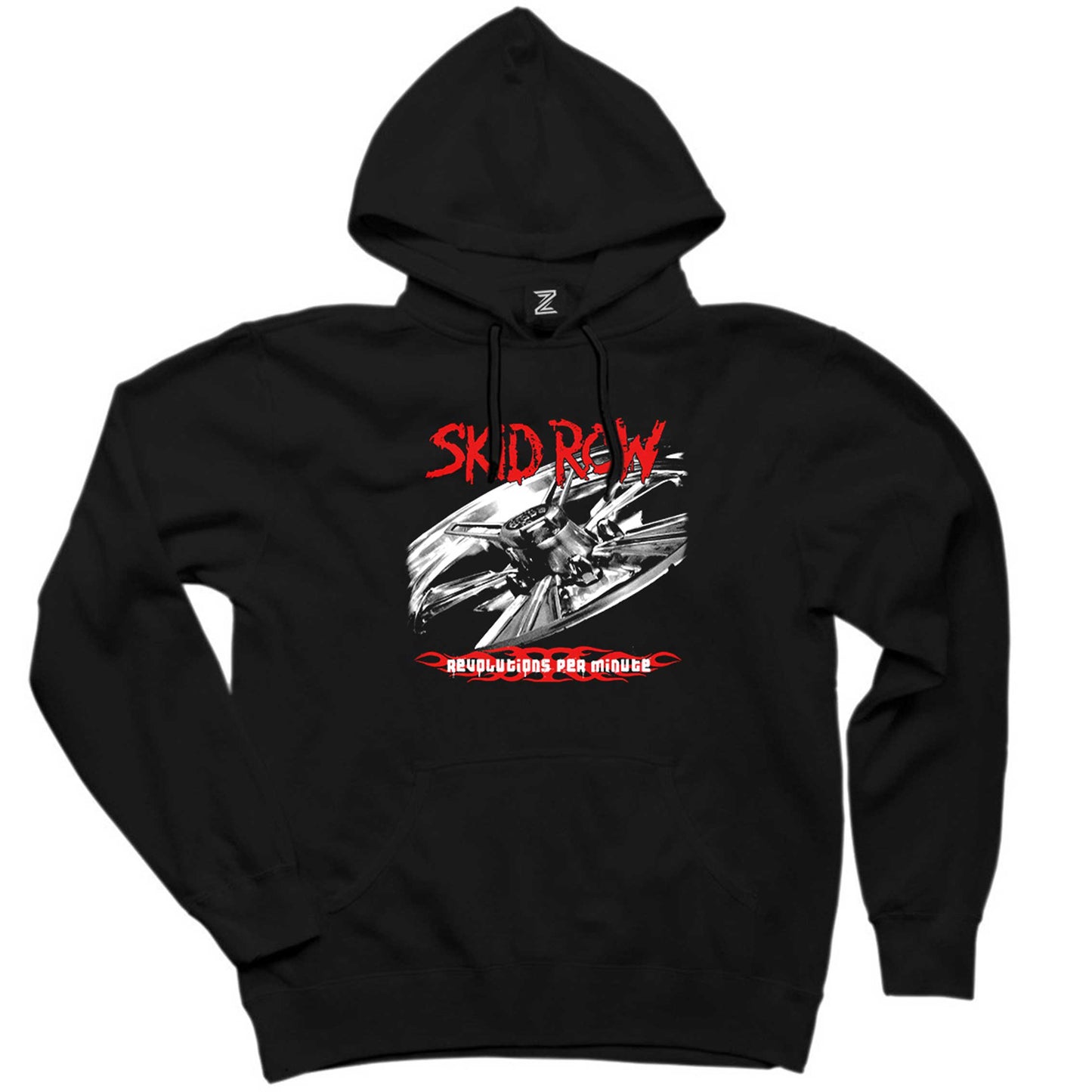 Skid Row Revolutions Per Minute Siyah Kapşonlu Sweatshirt Hoodie