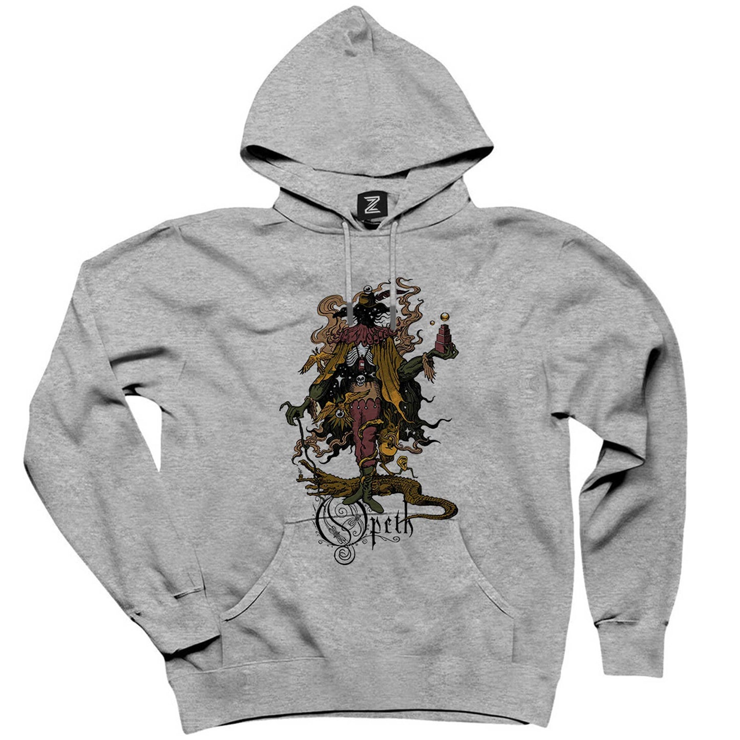 Opeth Sketch Gri Kapşonlu Sweatshirt Hoodie