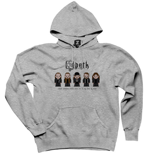 Opeth Group Animation Gri Kapşonlu Sweatshirt Hoodie