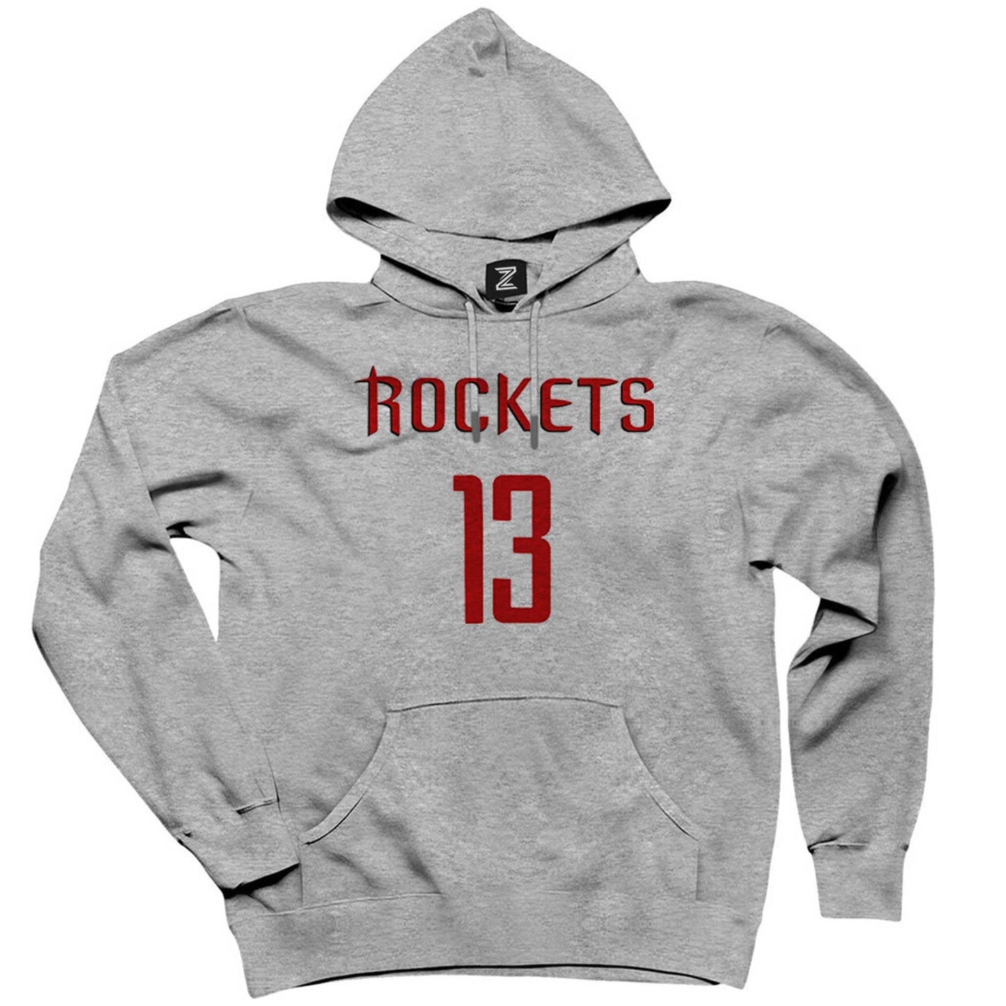 James Harden Rockets Gri Kapşonlu Sweatshirt Hoodie