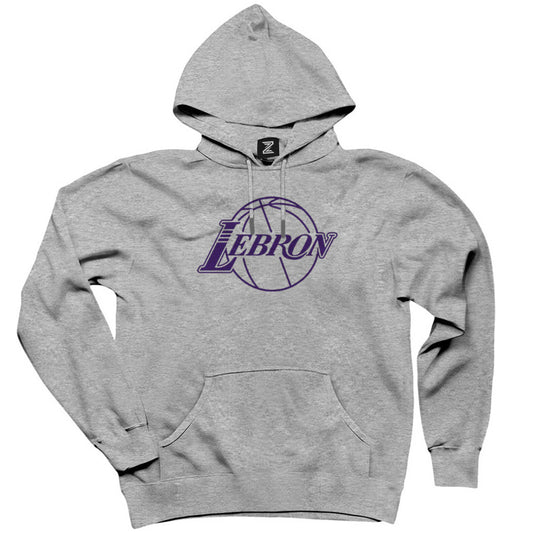 Lebron James Gri Kapşonlu Sweatshirt Hoodie