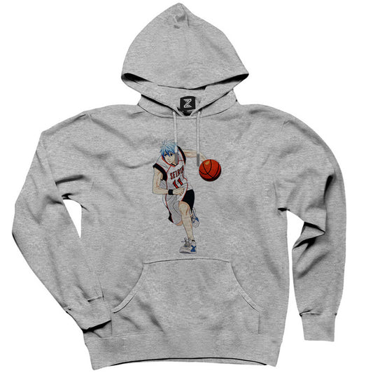 Baller Anime Seirin Gri Kapşonlu Sweatshirt Hoodie