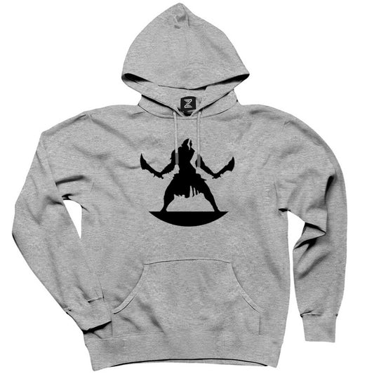 God of War Kratos 2 Gri Kapşonlu Sweatshirt Hoodie
