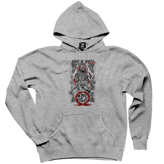 God of War Valhalla Gri Kapşonlu Sweatshirt Hoodie