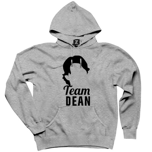 Glimore Girls Team Dean Gri Kapşonlu Sweatshirt Hoodie