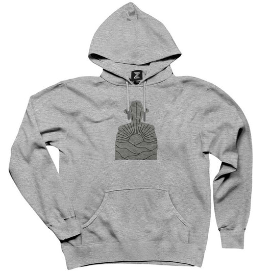 Cabinet Of Curiosities Silhouette Gri Kapşonlu Sweatshirt Hoodie