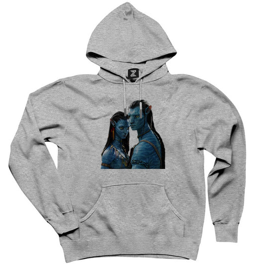 Avatar The Way of Water Carina Jake Gri Kapşonlu Sweatshirt Hoodie