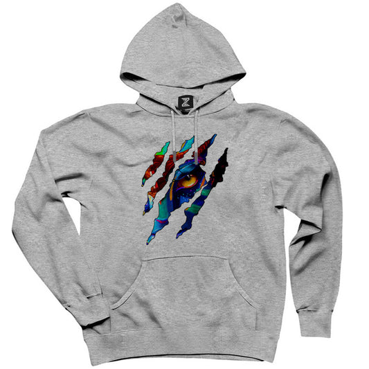 Avatar The Way Of Water Eye Gri Kapşonlu Sweatshirt Hoodie