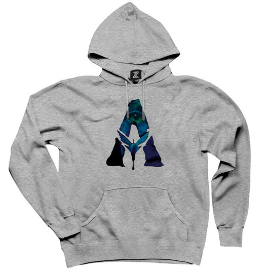 Avatar The Way Of Water Logo Gri Kapşonlu Sweatshirt Hoodie