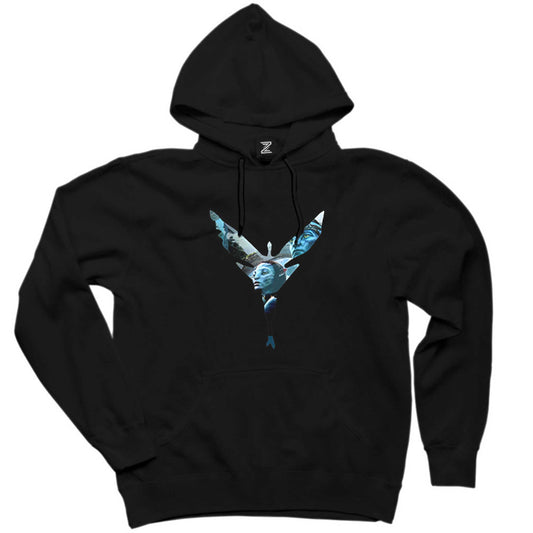 Avatar The Way Of Water Butterfly Siyah Kapşonlu Sweatshirt Hoodie