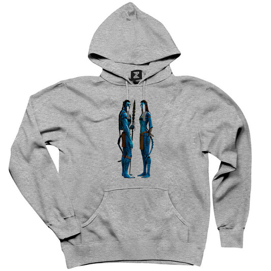 Avatar The Way Of Water Neytiri And Gri Kapşonlu Sweatshirt Hoodie