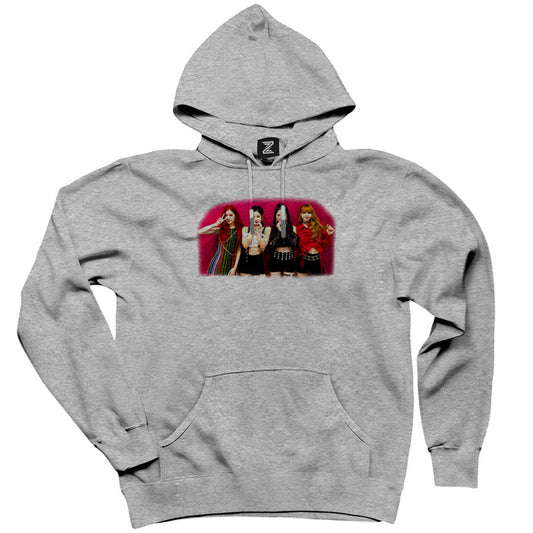 Blackpink Grup Gri Kapşonlu Sweatshirt Hoodie