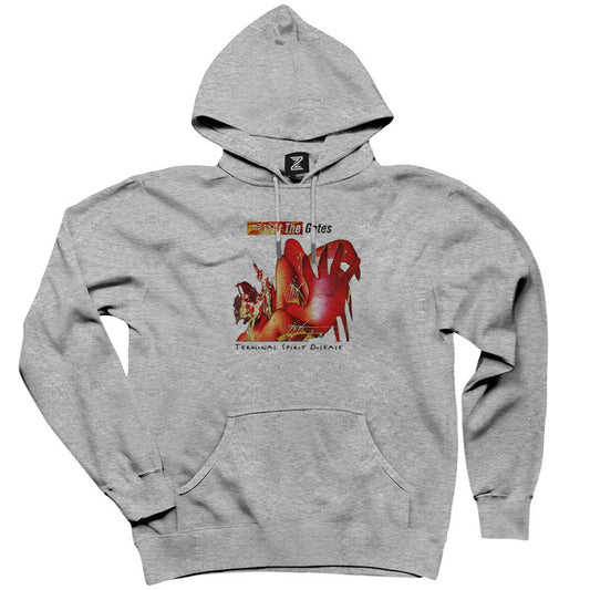 At the Gates Terminal Spirit Disease Gri Kapşonlu Sweatshirt Hoodie