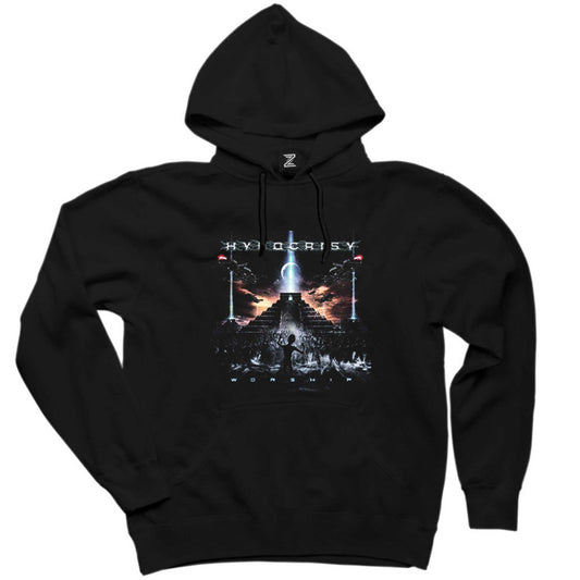 Hypocrisy Worship Siyah Kapşonlu Sweatshirt Hoodie