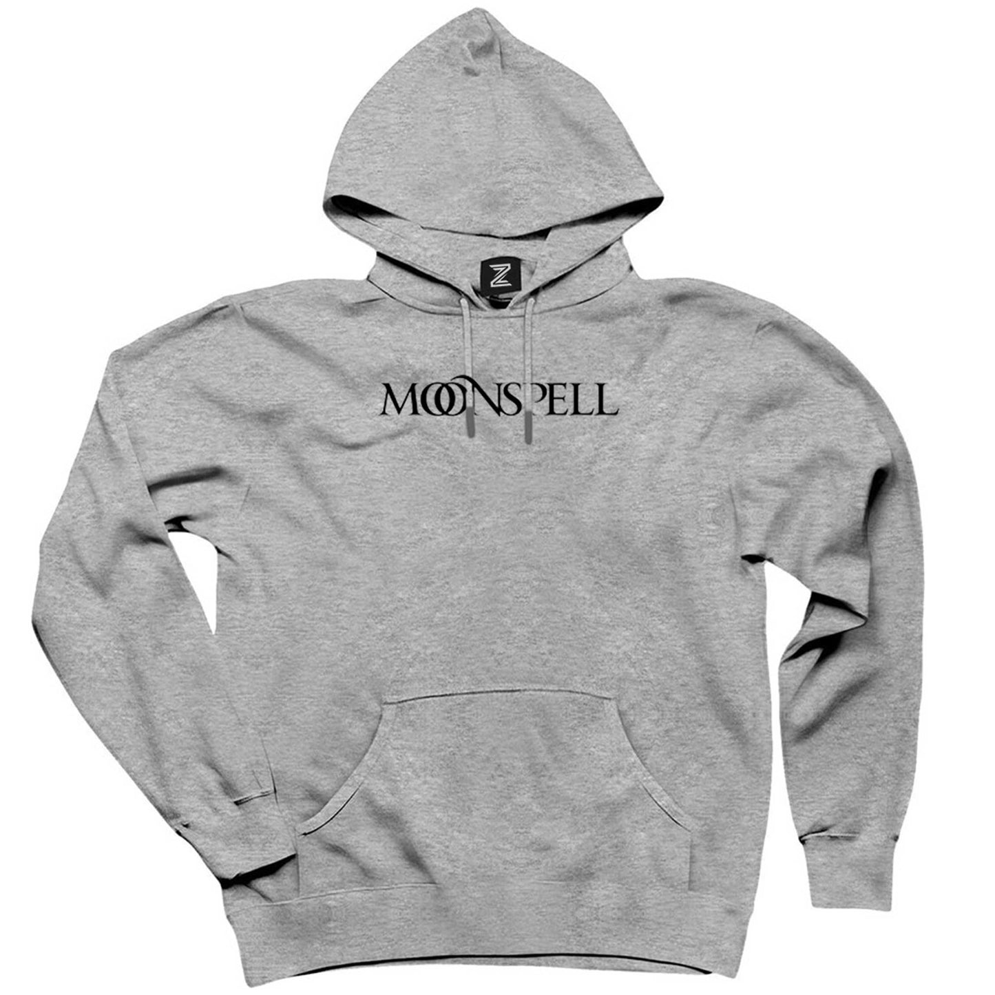 Moonspell Text Gri Kapşonlu Sweatshirt Hoodie