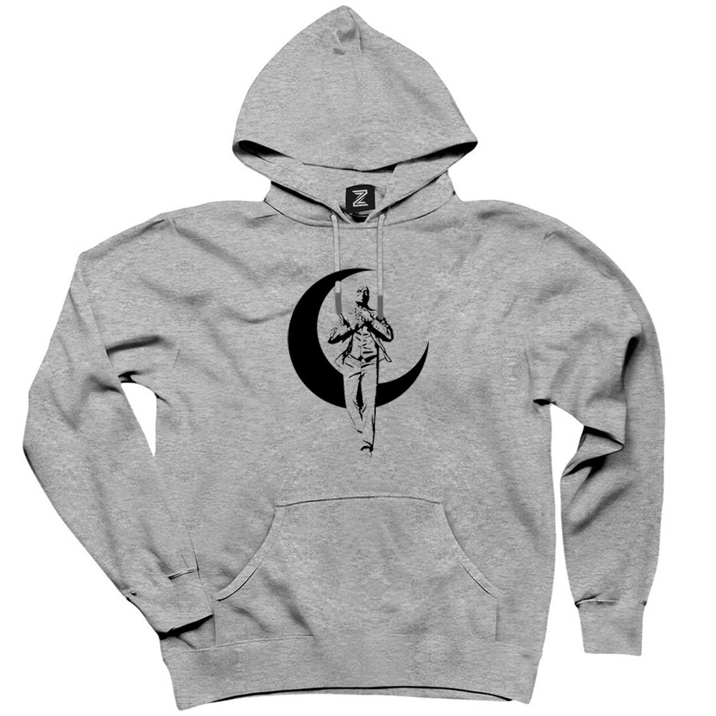Moon Knight Sketch Gri Kapşonlu Sweatshirt Hoodie